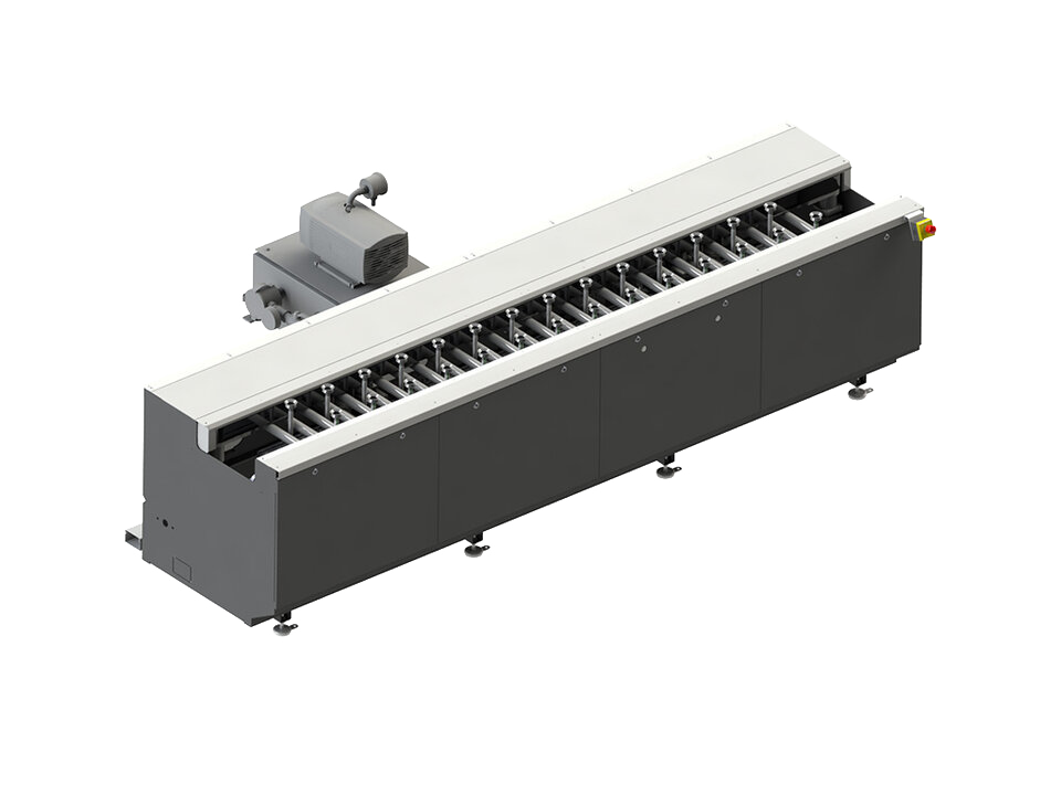 Packaging equipment folding table rendering