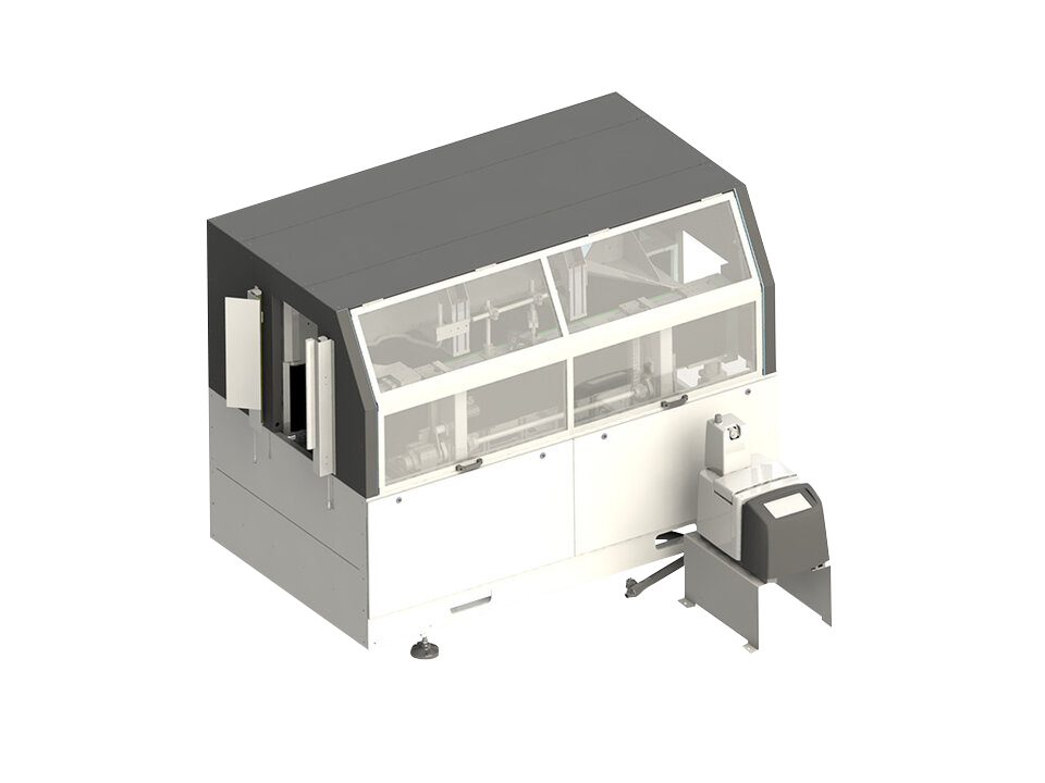 Hot gluing system packaging machinery rendering